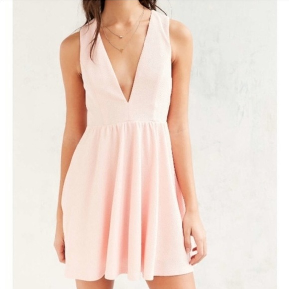 LUCCA Couture Pink Plunging Neck Babydoll Dress - Picture 5 of 5